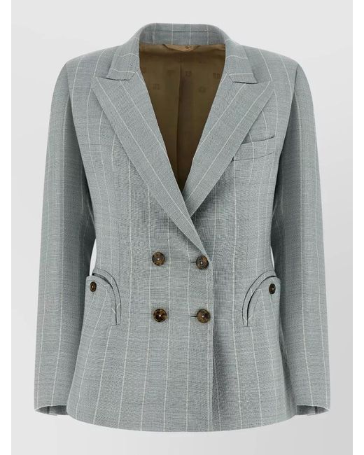 Blazé Milano Gray Charmer Double Breasted Tailored Jacket