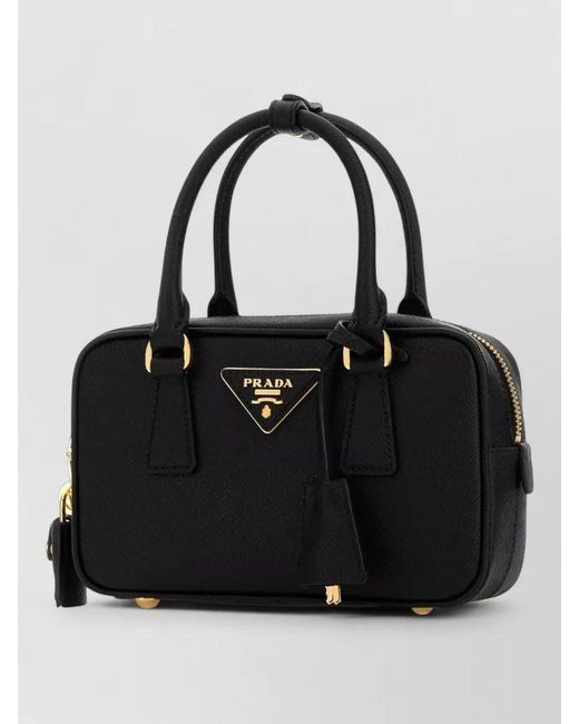 Prada Black Na Leather Shoulder Bag