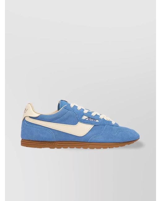 Autry Blue Suede Low-Top Sneakers for men