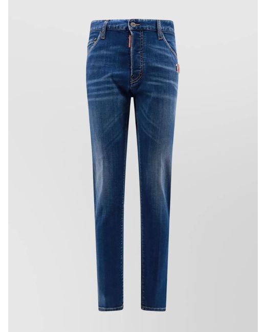 DSquared² Blue Denim Straight-Leg Jeans for men