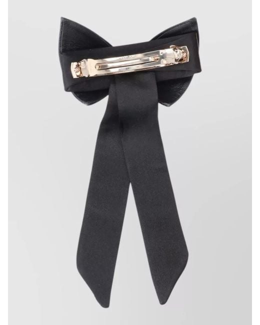 Ferragamo Gray Bow Tie Hair Accessory Decorative Charm