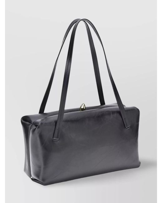 Jil Sander Gray Small Goji Pillow Shoulder Bag