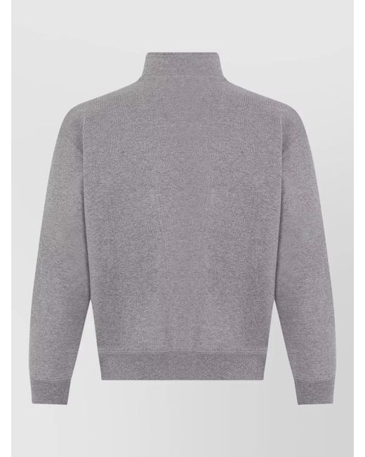 Canada Goose Gray Zip Collar Sweatshirt Relaxed Fit