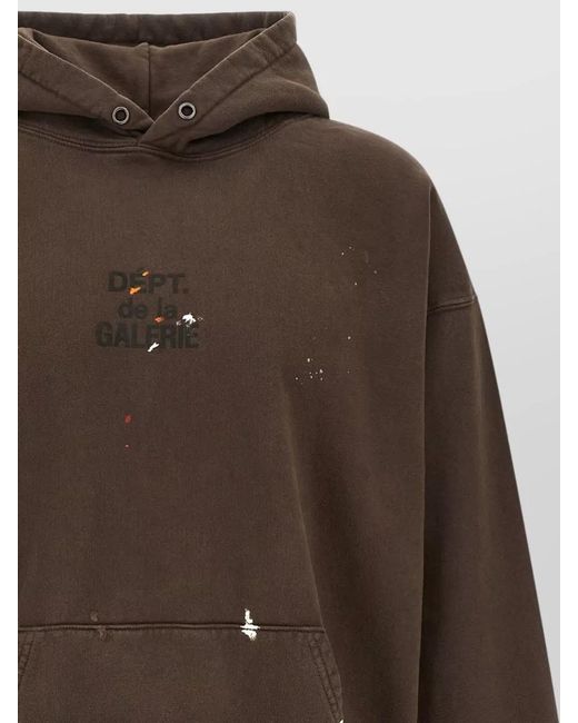 GALLERY DEPT. Brown Cotton Logo Print Long-Sleeve Hoodie for men