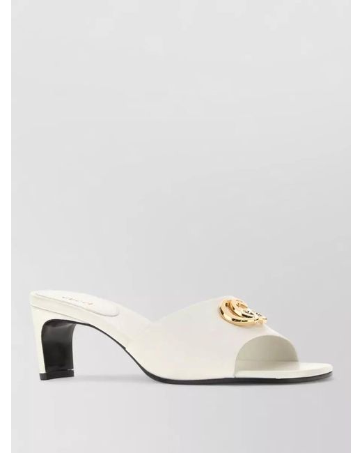 Gucci Natural Leather Mules