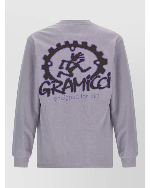 Gramicci Gray Dirt Ready Long Sleeve Graphic T Shirt for men