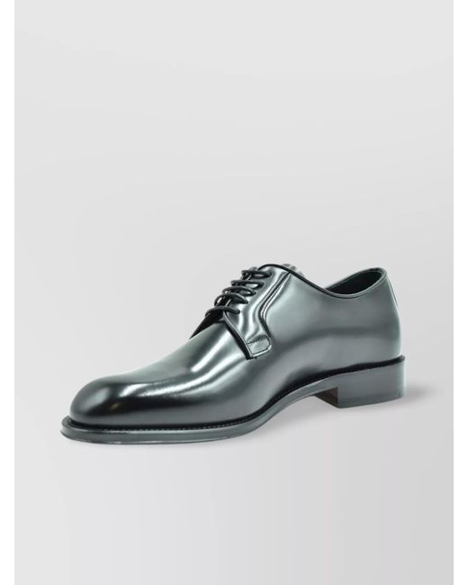 DSquared² Black Leather Derby Shoes for men