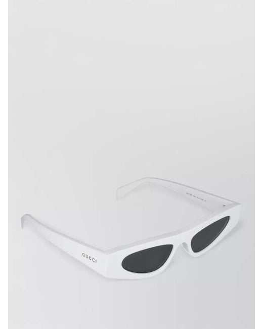 Gucci White Sunglasses Gg1779S 002 Angular Frame
