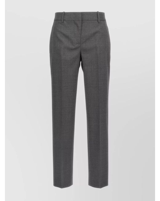 Ermanno Scervino Gray Wool Trousers With Back Pockets And Belt Loops