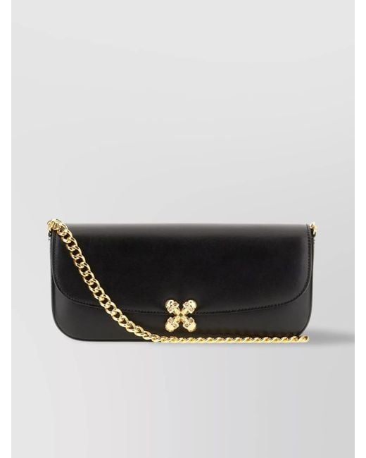 McQueen Black Skull Leather Shoulder Bag
