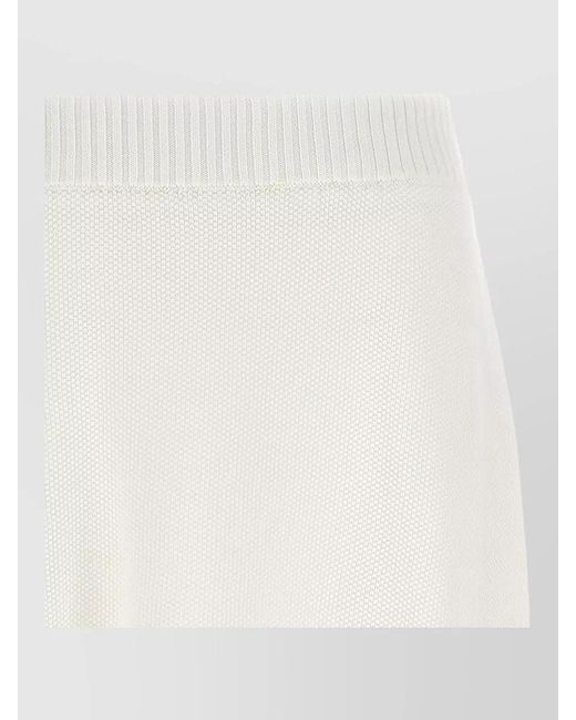 Brunello Cucinelli Natural Active Line Piquet Knit Mini Skirt