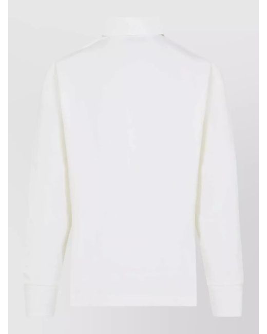 Studio Nicholson White Alyk Rugby Long Sleeve Polo Shirt for men