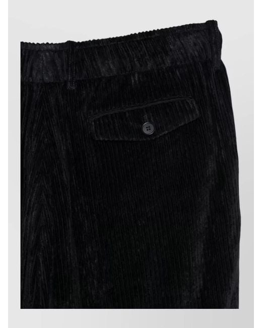 Giorgio Armani Black Straight Shorts Silk Nylon Knee Length Back Pocket for men