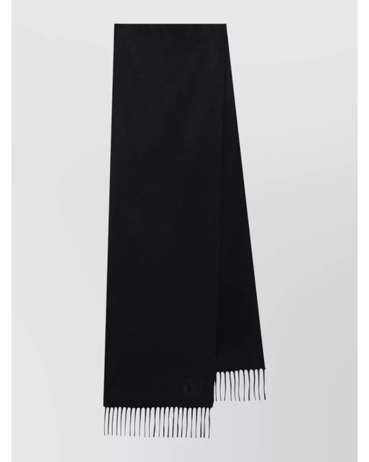 Max Mara Black Wsdaliaws 008 Scarf Fringed Edges
