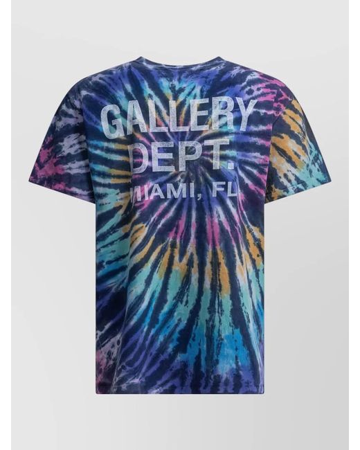 GALLERY DEPT. Blue Miami Crew Neck Tie Dye T Shirt for men