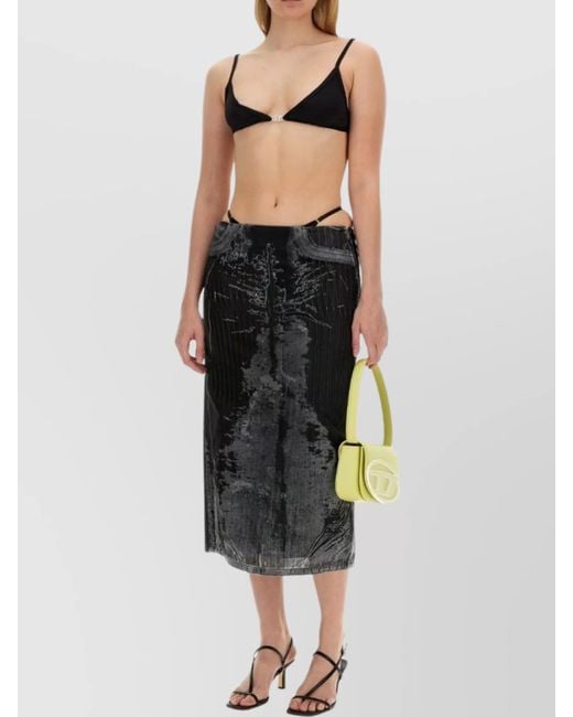 DIESEL Black Straight Skirt