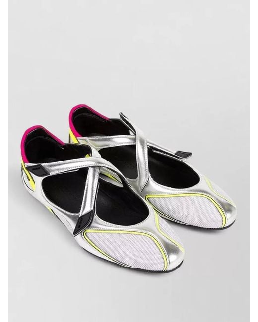 The Attico Multicolor Floor01 Ballerina Flats Modern Silhouette