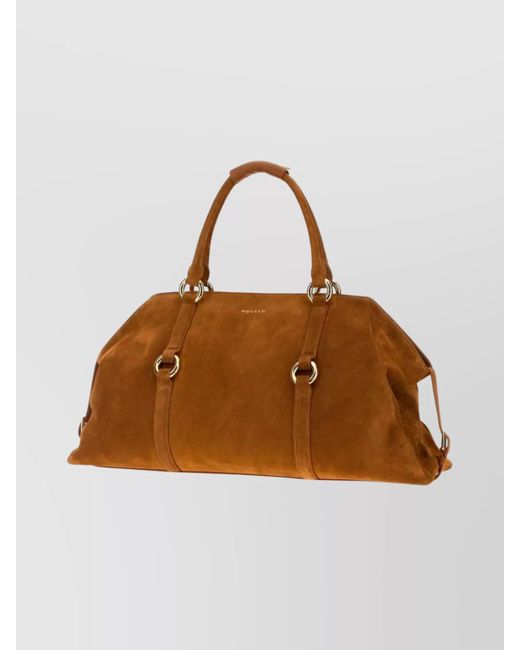 McQueen Brown Suede Shoulder Bag for men