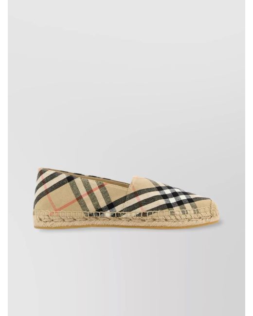 Burberry Metallic Linen Embroidered Espadrilles
