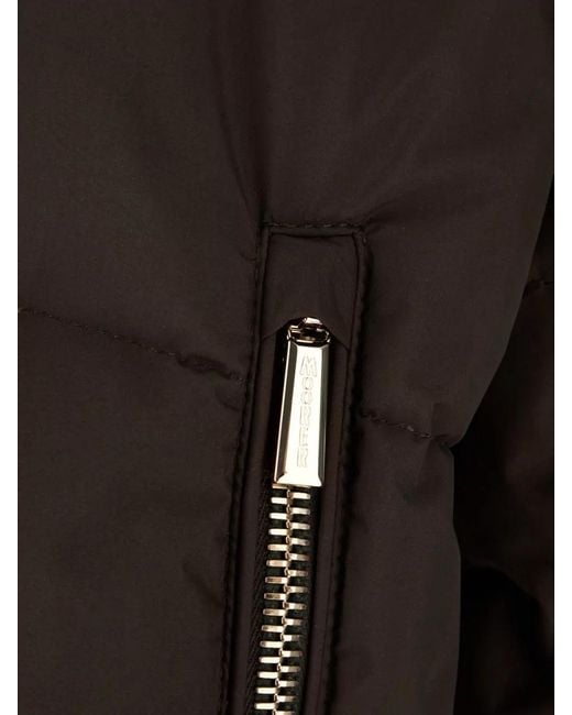 Moorer Black Gadia Hooded Polyester Down Jacket