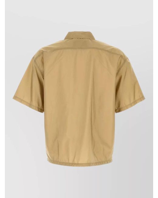 Prada Natural Re-Nylon Shirt Casual Style Collared Design for men