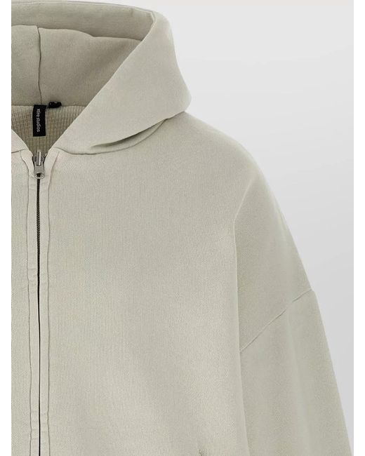 Entire studios White Cotton Zip-Up Hoodie for men