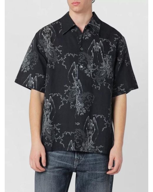 Our Legacy Black Every Paisley Shirt for men