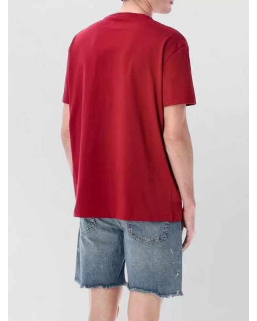Polo Ralph Lauren Red Cotton Jersey V Neck Short Sleeve T-Shirt for men