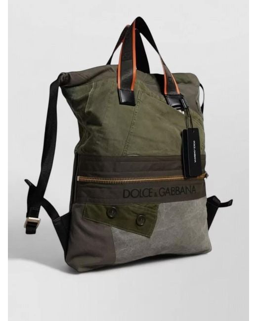 Dolce & Gabbana Black Patchwork Backpack for men