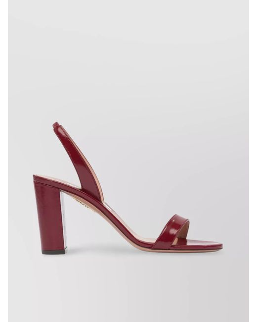 Aquazzura Pink Leather Heeled Sandals Open Toe
