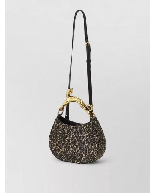 Lanvin Gray Hobo Cat Pm Viscose Shoulder Bag
