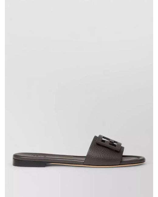 Fendi Multicolor Baguette Motif Slides Flat Sole Design