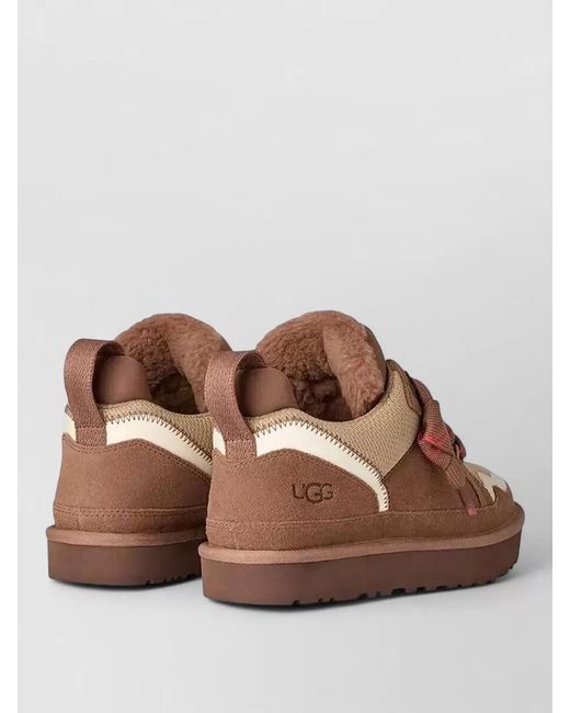 Ugg Brown Leather Low-Top Sneakers