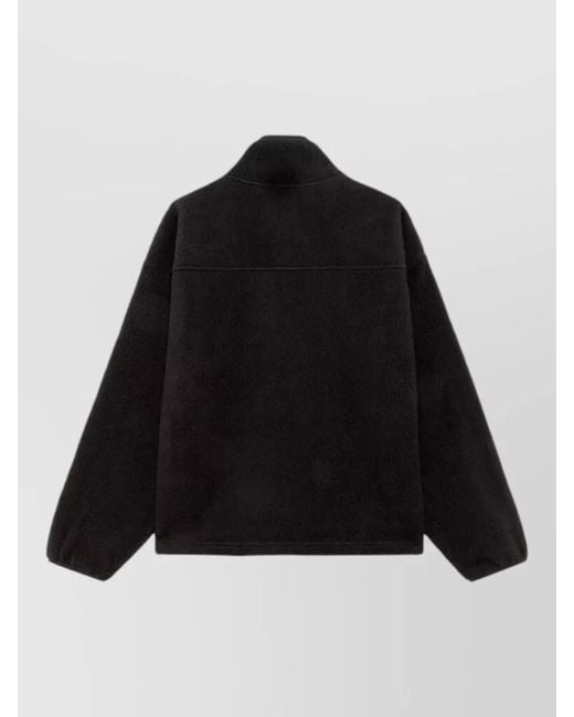 Autry Black Jacket High Collar Side Pockets