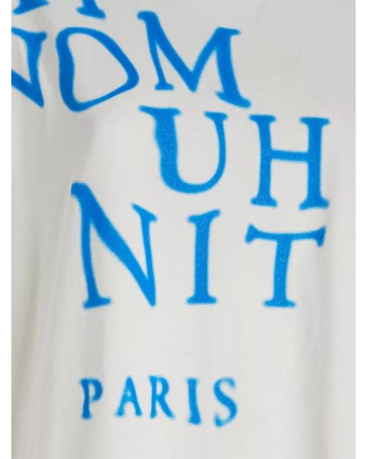 Ih Nom Uh Nit Blue Crew Neck Graphic Print Short Sleeve T-Shirt