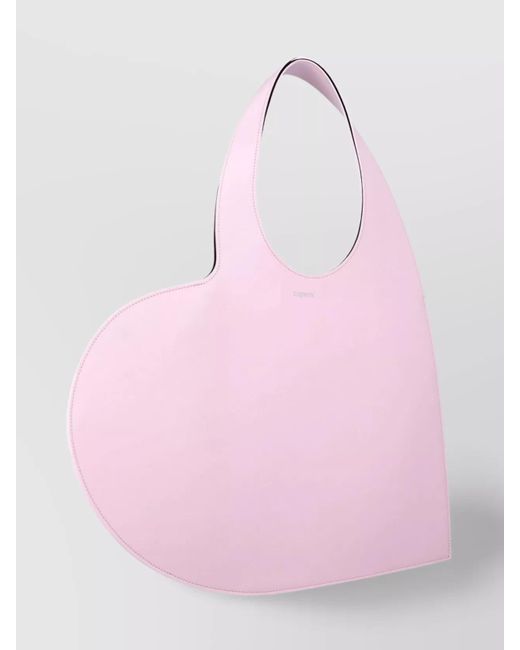 Coperni Pink Heart Leather Tote Bag