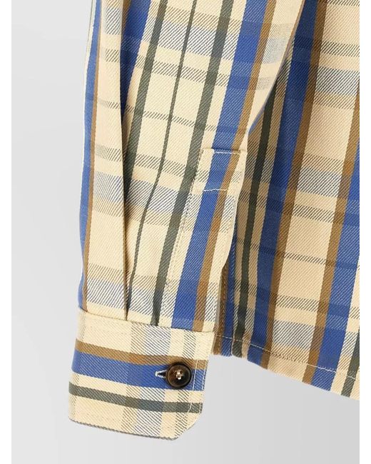 A.P.C. Multicolor Nathan Shirt Plaid Long Sleeves Chest Pocket for men