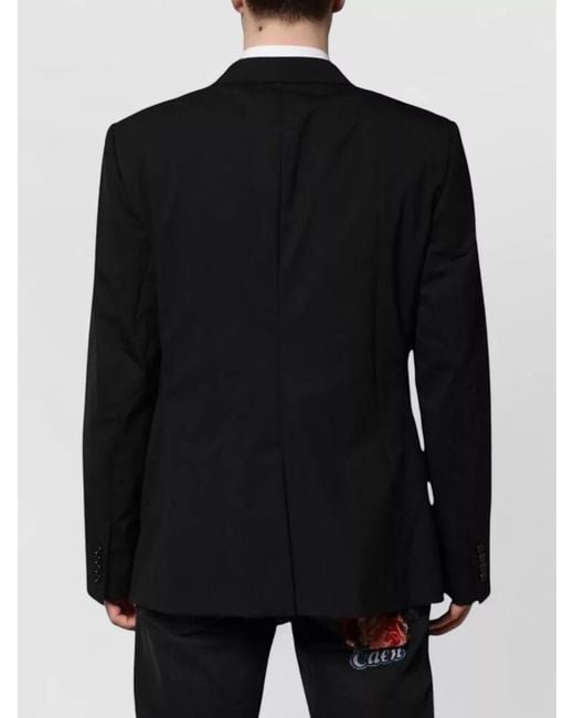 Dolce & Gabbana Black Martini Double Breasted Suit Jacket Tailored for men