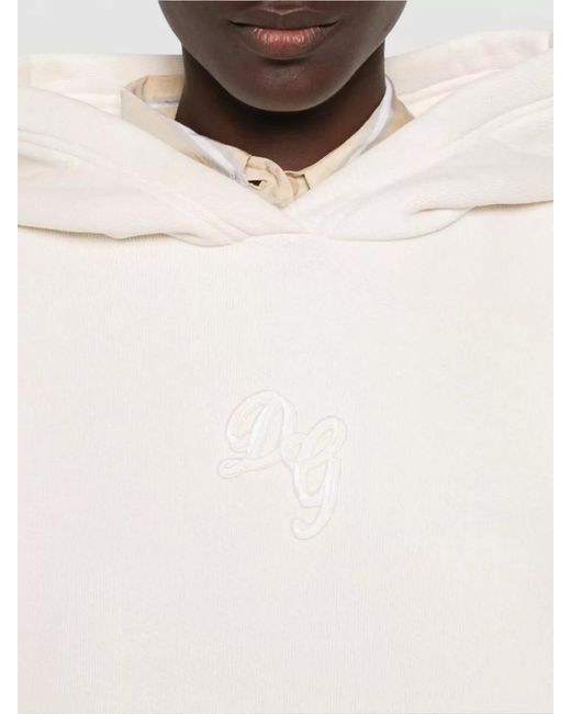 Dolce & Gabbana White Crewneck Loungewear Top
