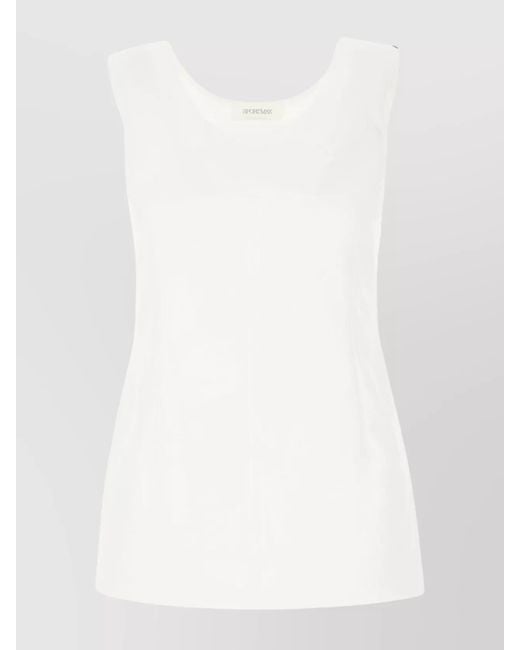 Sportmax White Padded Sleeveless Top