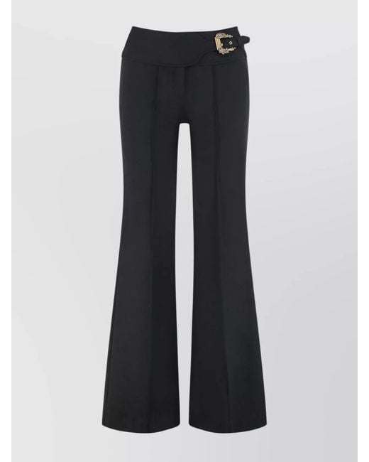 Versace Jeans Couture Blue High-Rise Flared Trousers