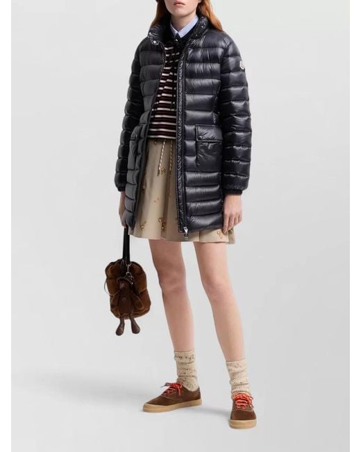 Moncler Blue Long Down Puffer Jacket