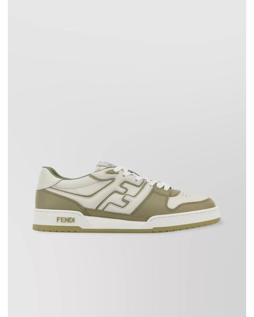 Fendi Metallic Leather Low-Top Sneakers for men