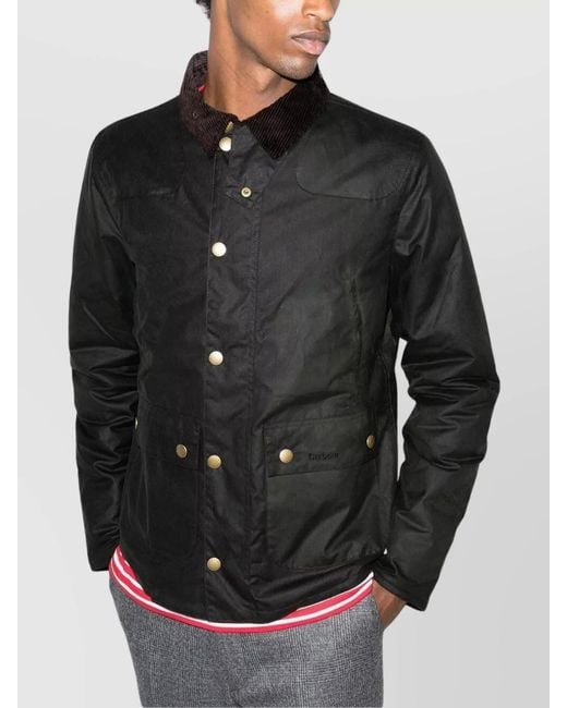 Barbour Black Waxed Cotton Jacket for men