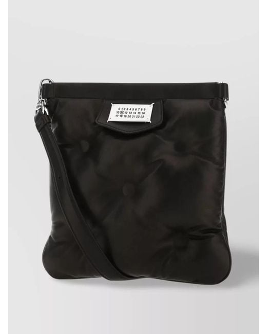 Maison Margiela Black Quilted Leather Shoulder Bag for men