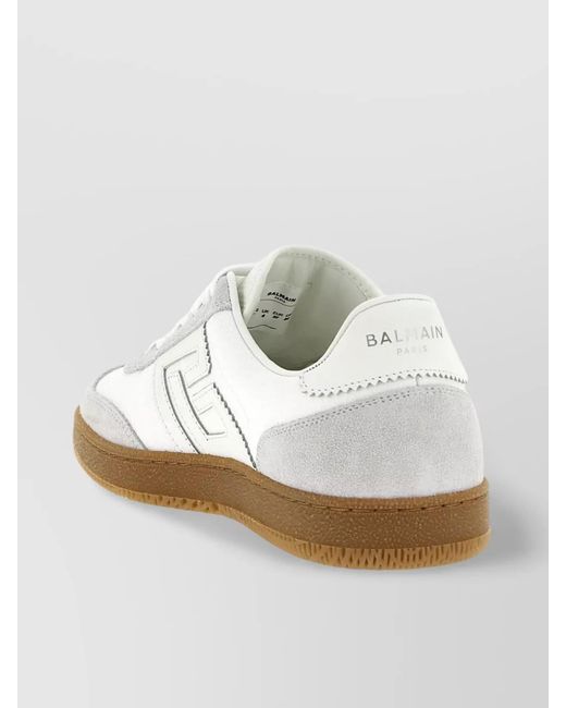 Balmain White Swan Sneakers