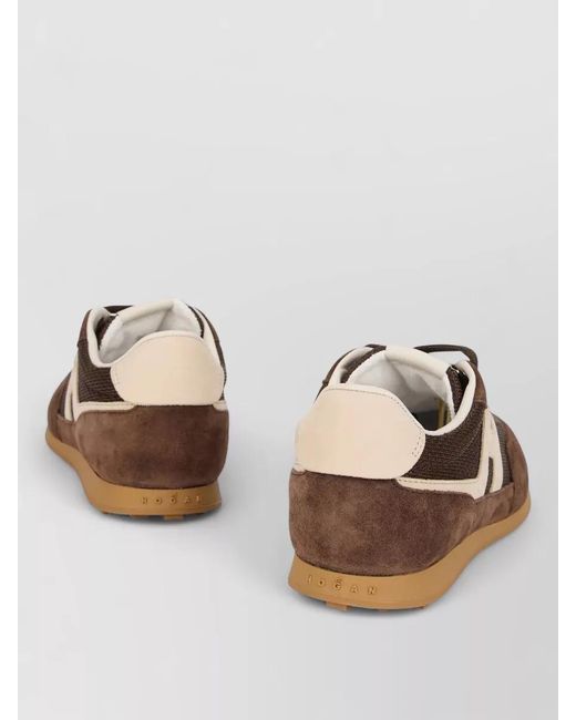 Hogan Brown Sneakers Logo Detail Breathable Upper Design for men