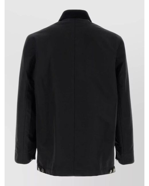 Prada Black Single Breasted Coat for men
