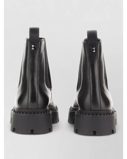 Ash Multicolor Leather Ankle Boots Chunky Sole Elastic Panels