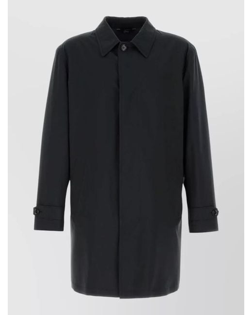 Brioni Blue Single Breasted Coat for men